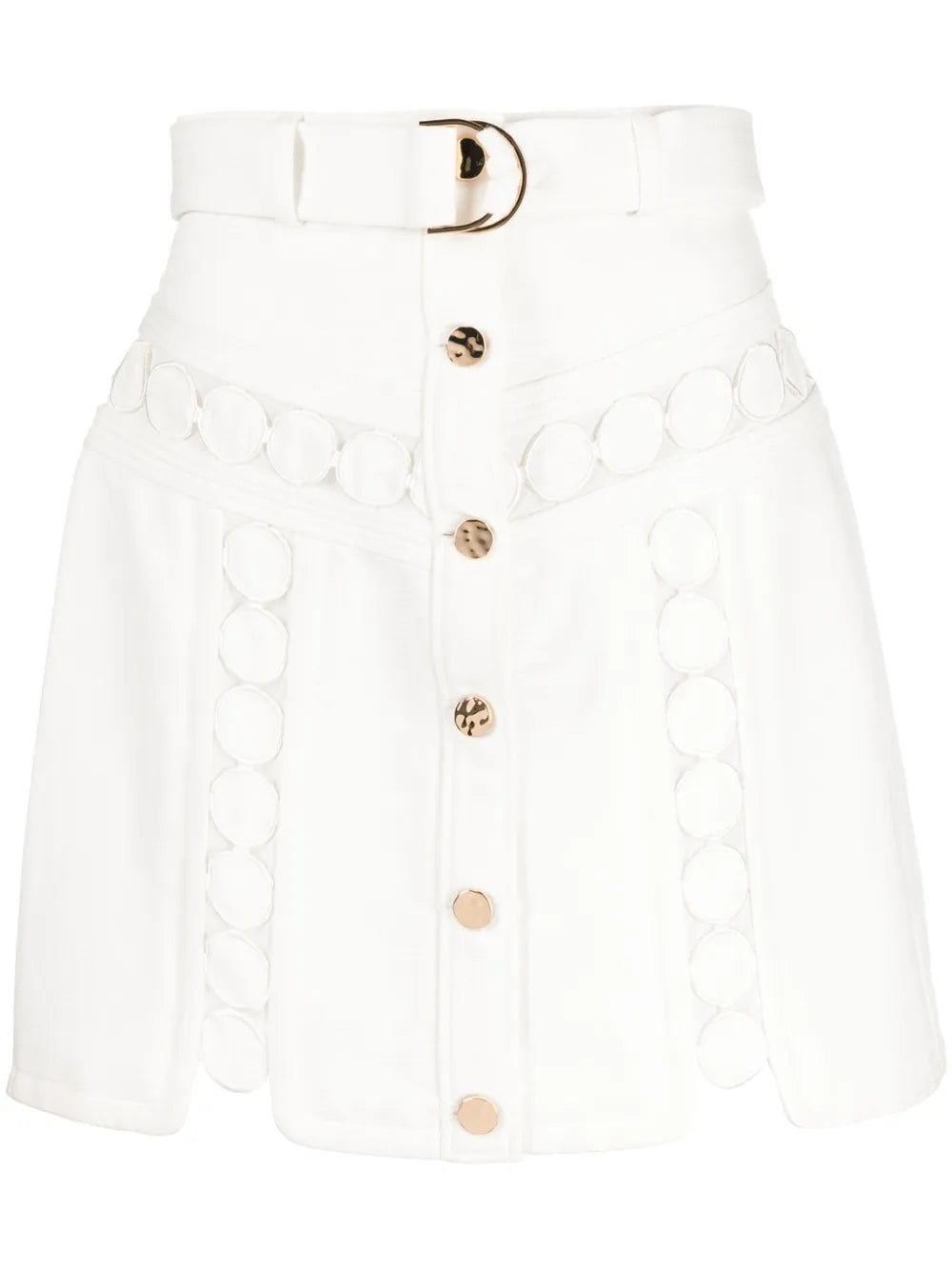 Heathcote Dot-Embroidered Miniskirt