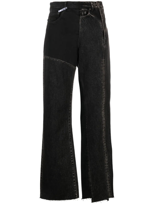 High-Waist Asymmetric Jeans