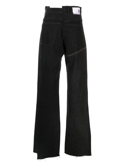 High-Waist Asymmetric Jeans