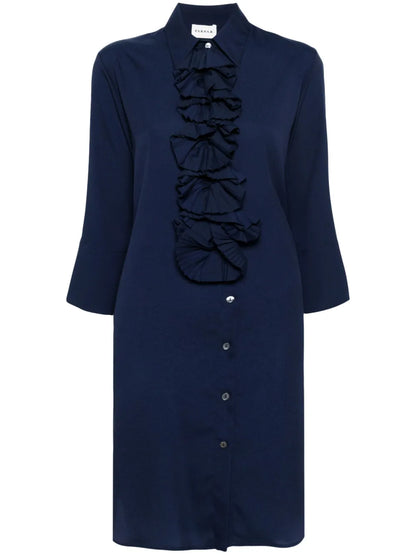 Ruffled-Detail A-Line Dress