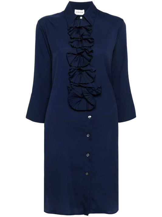 Ruffled-Detail A-Line Dress