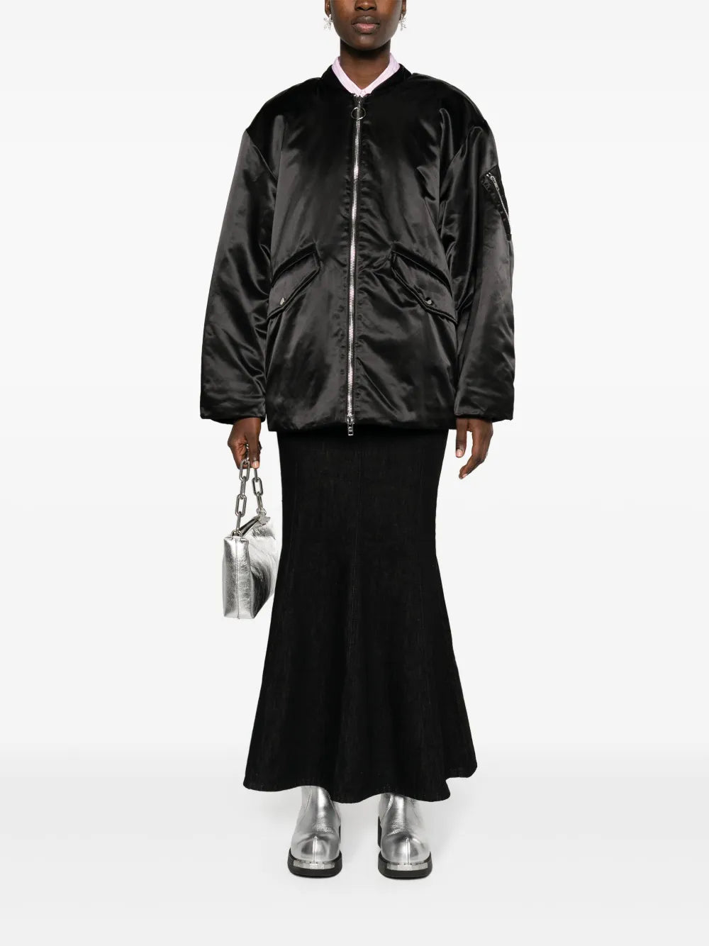 Prim Satin Bomber Jacket