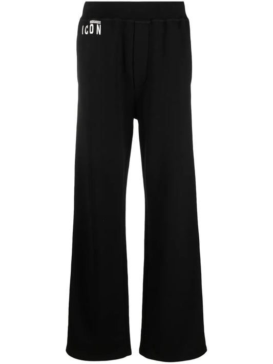 Icon-Print Cotton Track Pants