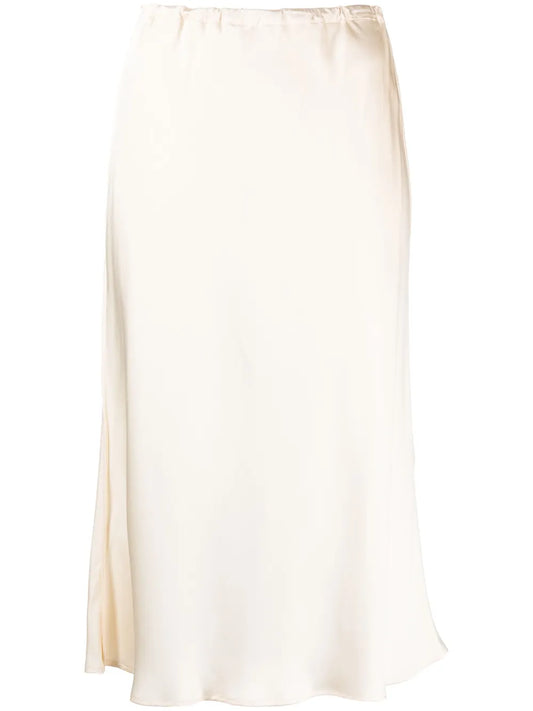 Flared Satined Midi Skirt