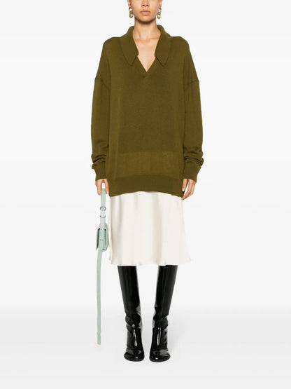 Flared Satined Midi Skirt