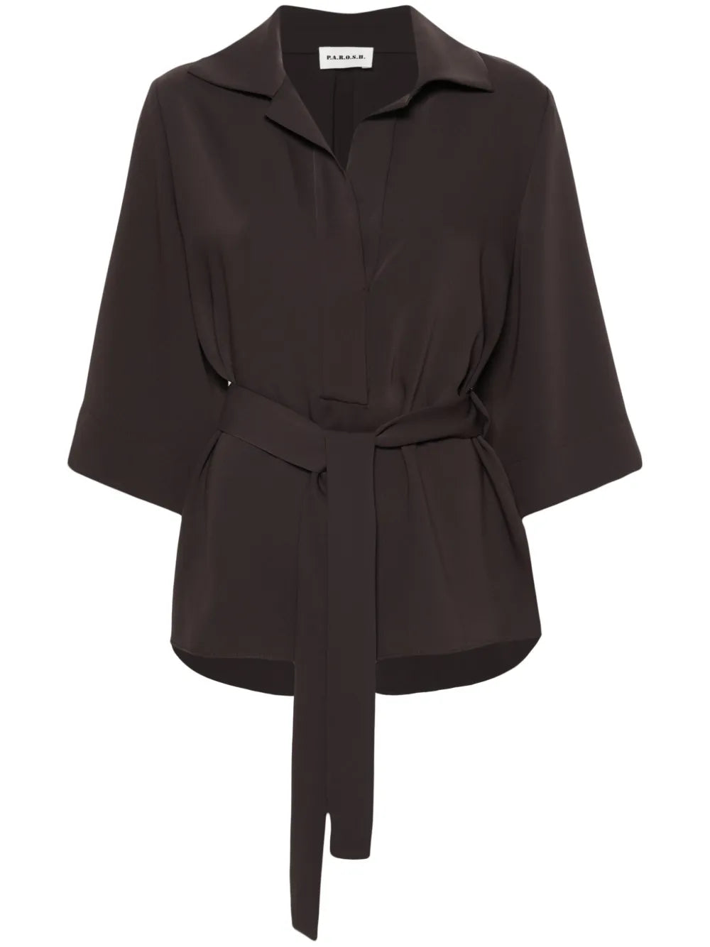 Tied-Waist Cady Blouse