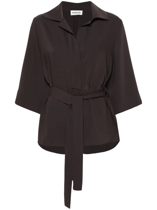 Tied-Waist Cady Blouse