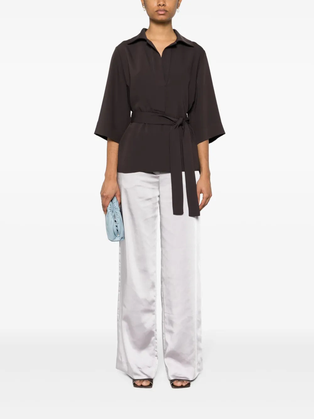 Tied-Waist Cady Blouse