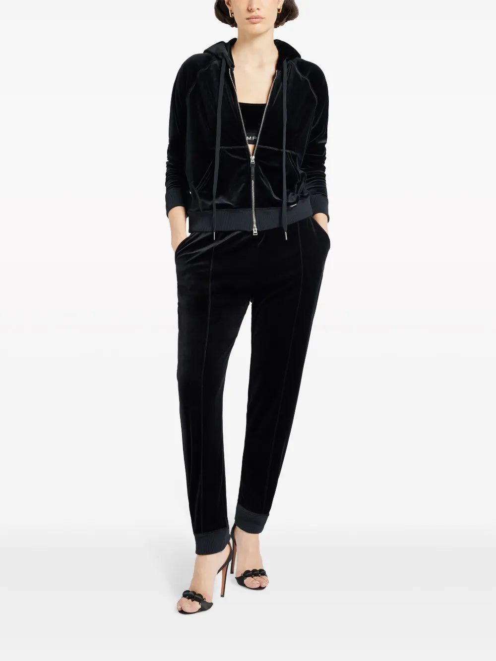Long-Sleeve Velour Hoodie