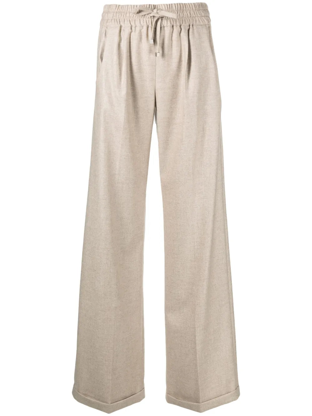 Wide-Leg Cashmere Trousers