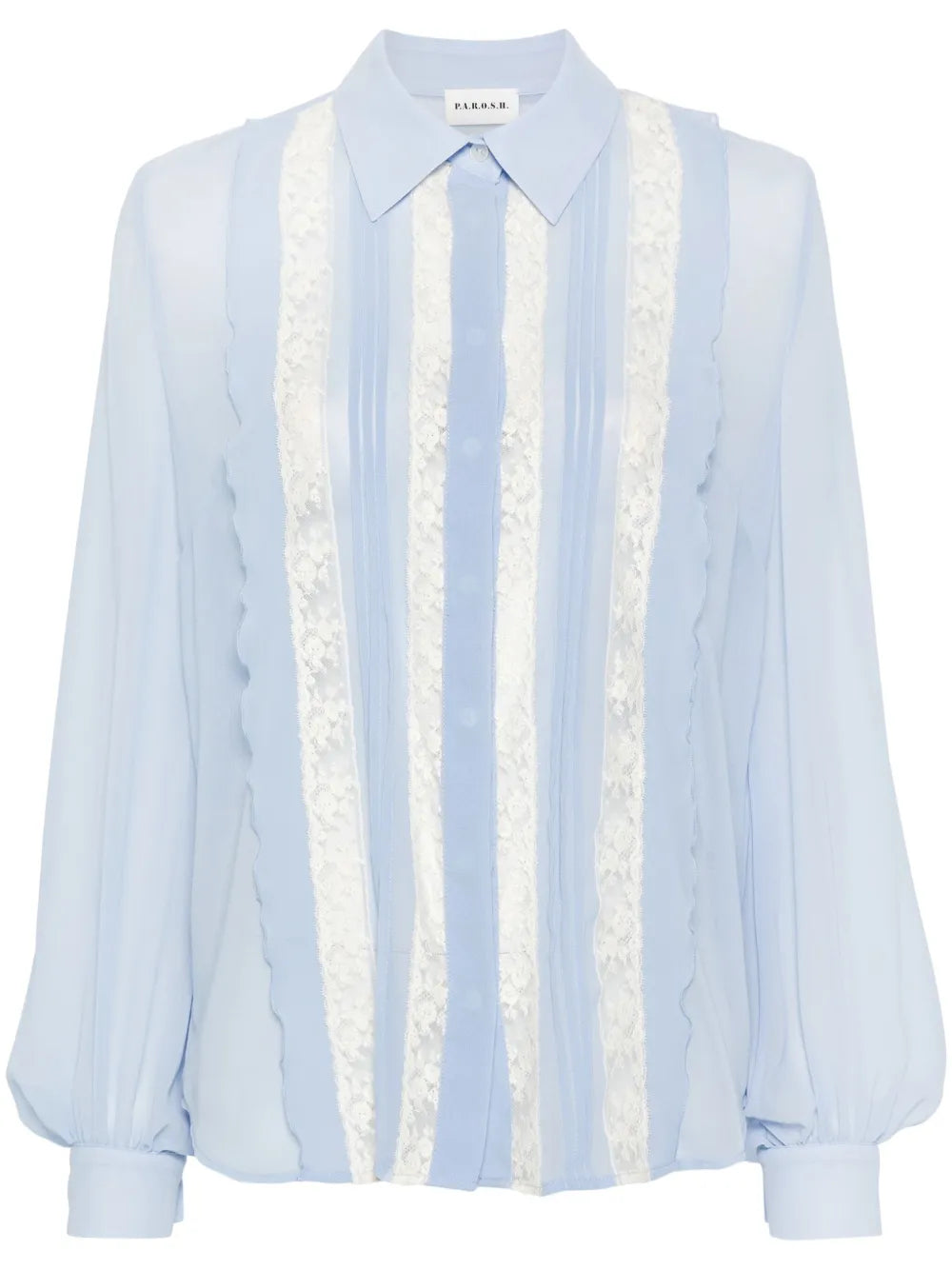 Lace-Panelling Shirt