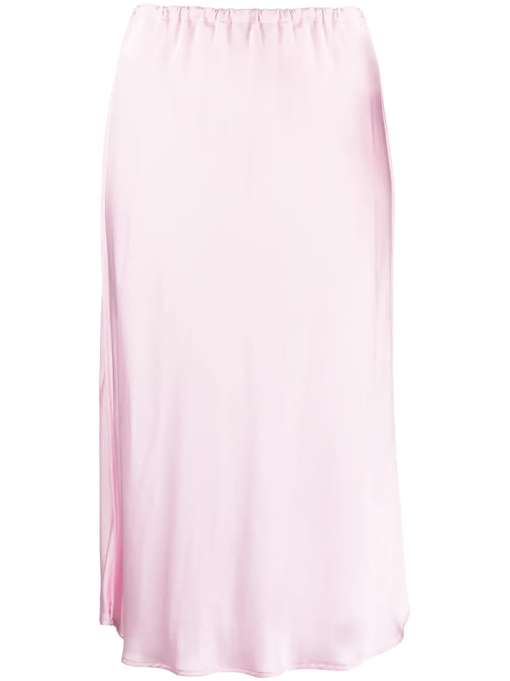 Elasticated-Waist Flared Midi Skirt