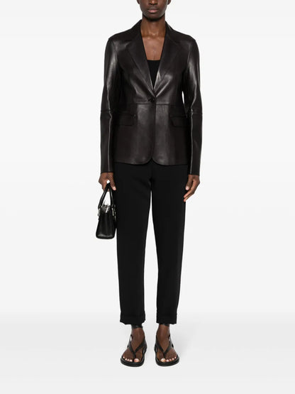 Mid-Rise Tapered-Leg Trousers