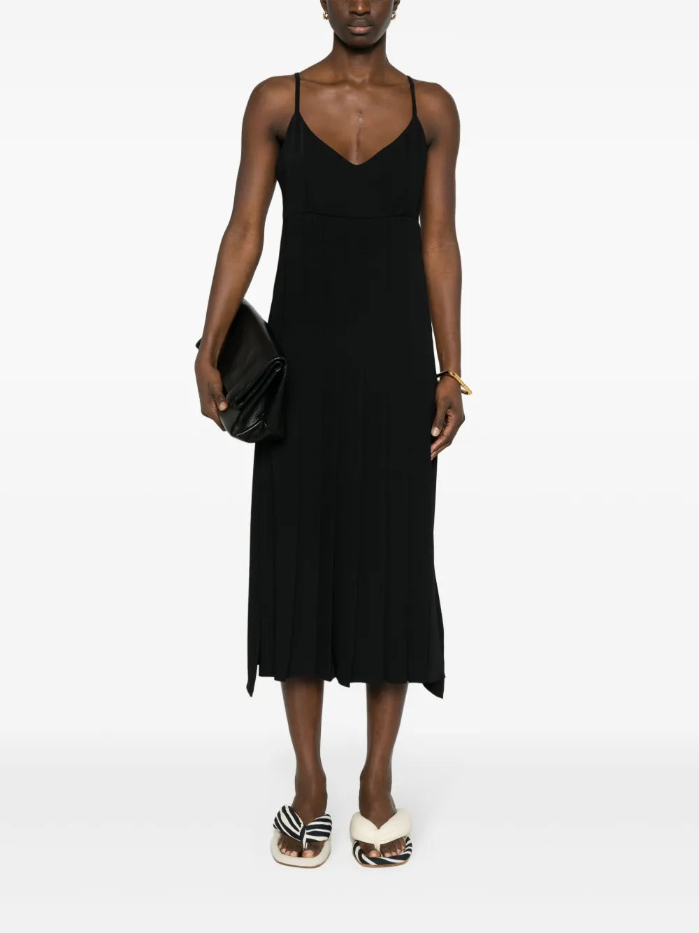 Pleated Midi Dress