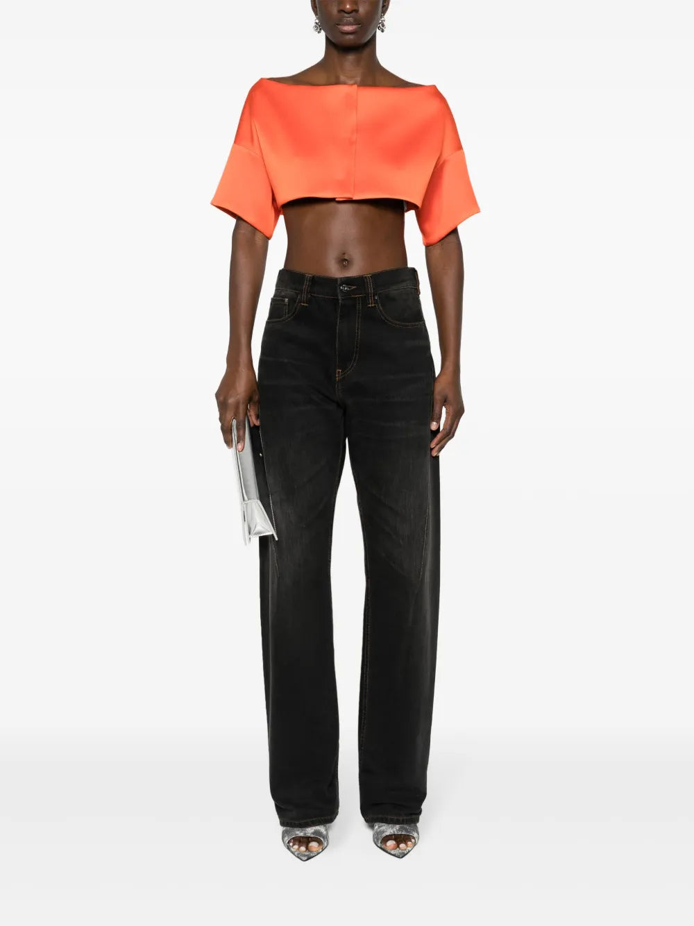 Drop-Shoulder Cropped Jacket