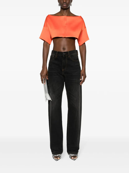 Drop-Shoulder Cropped Jacket