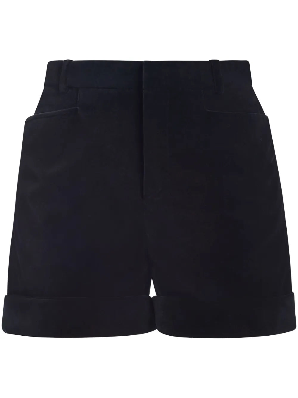 Turn-Up High-Waisted Shorts
