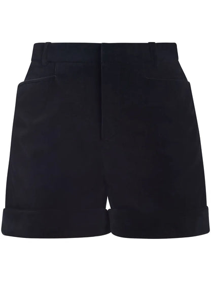 Turn-Up High-Waisted Shorts