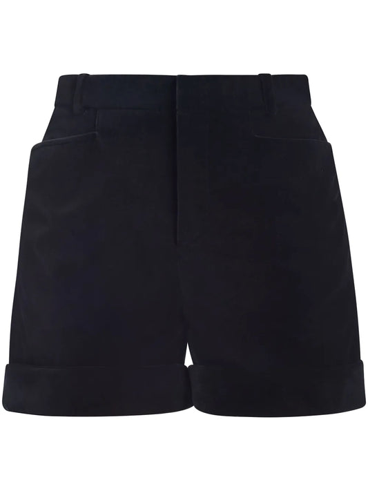 Turn-Up High-Waisted Shorts