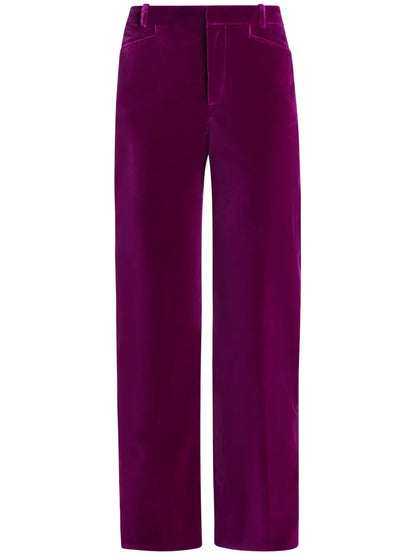 Velvet Flare Trousers