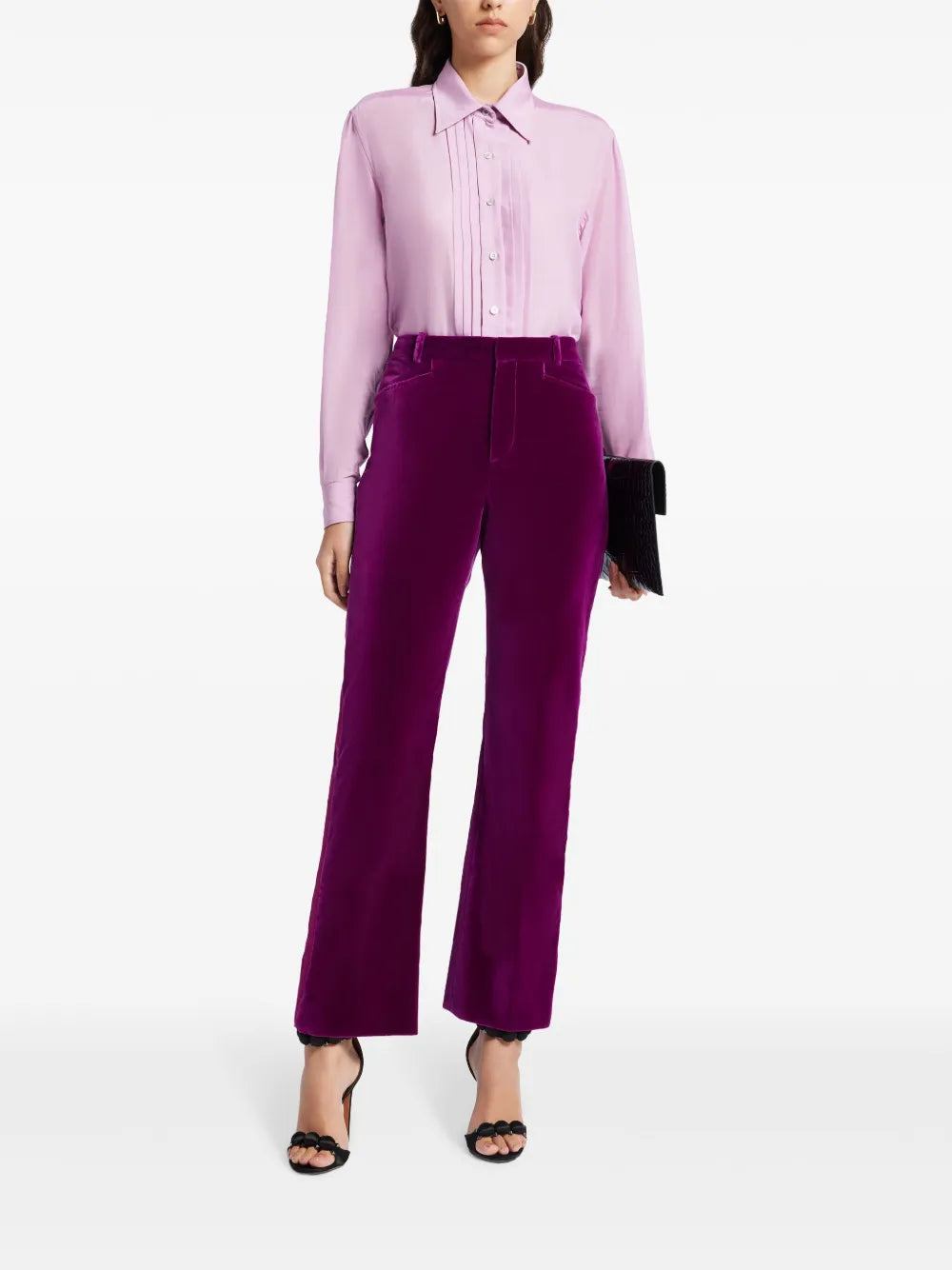 Velvet Flare Trousers