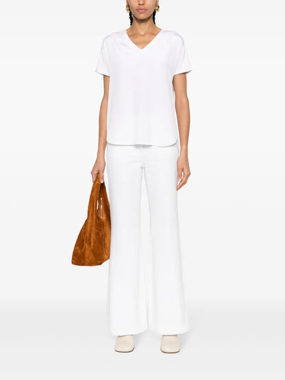 V-Neck Silk T-Shirt