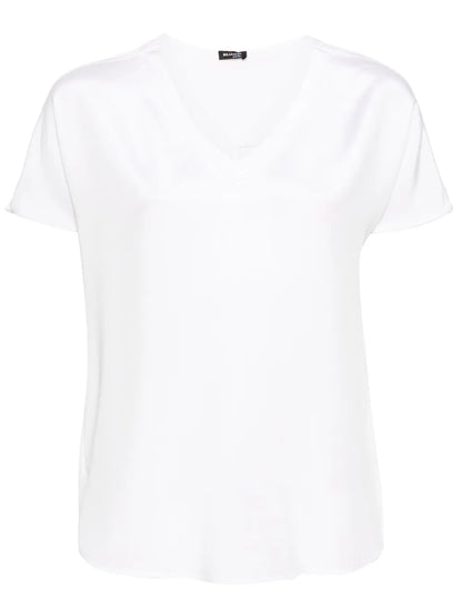 V-Neck Silk T-Shirt