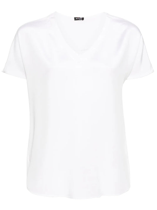 V-Neck Silk T-Shirt