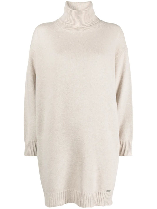 Roll-Neck Cashmere Dress