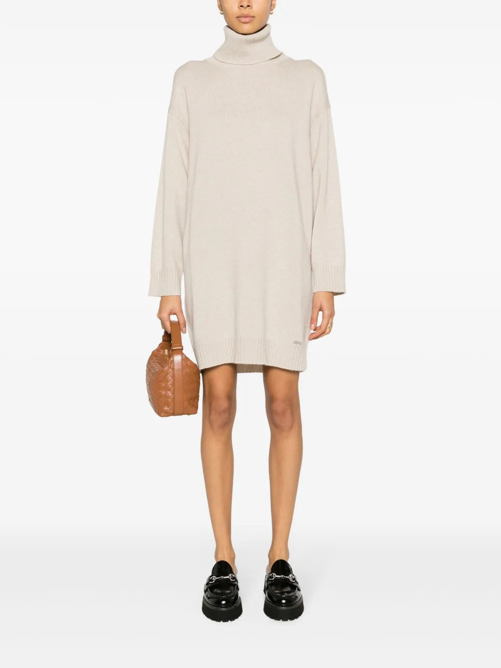 Roll-Neck Cashmere Dress