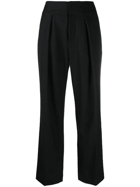 Fine-Knit Tailored Trousers