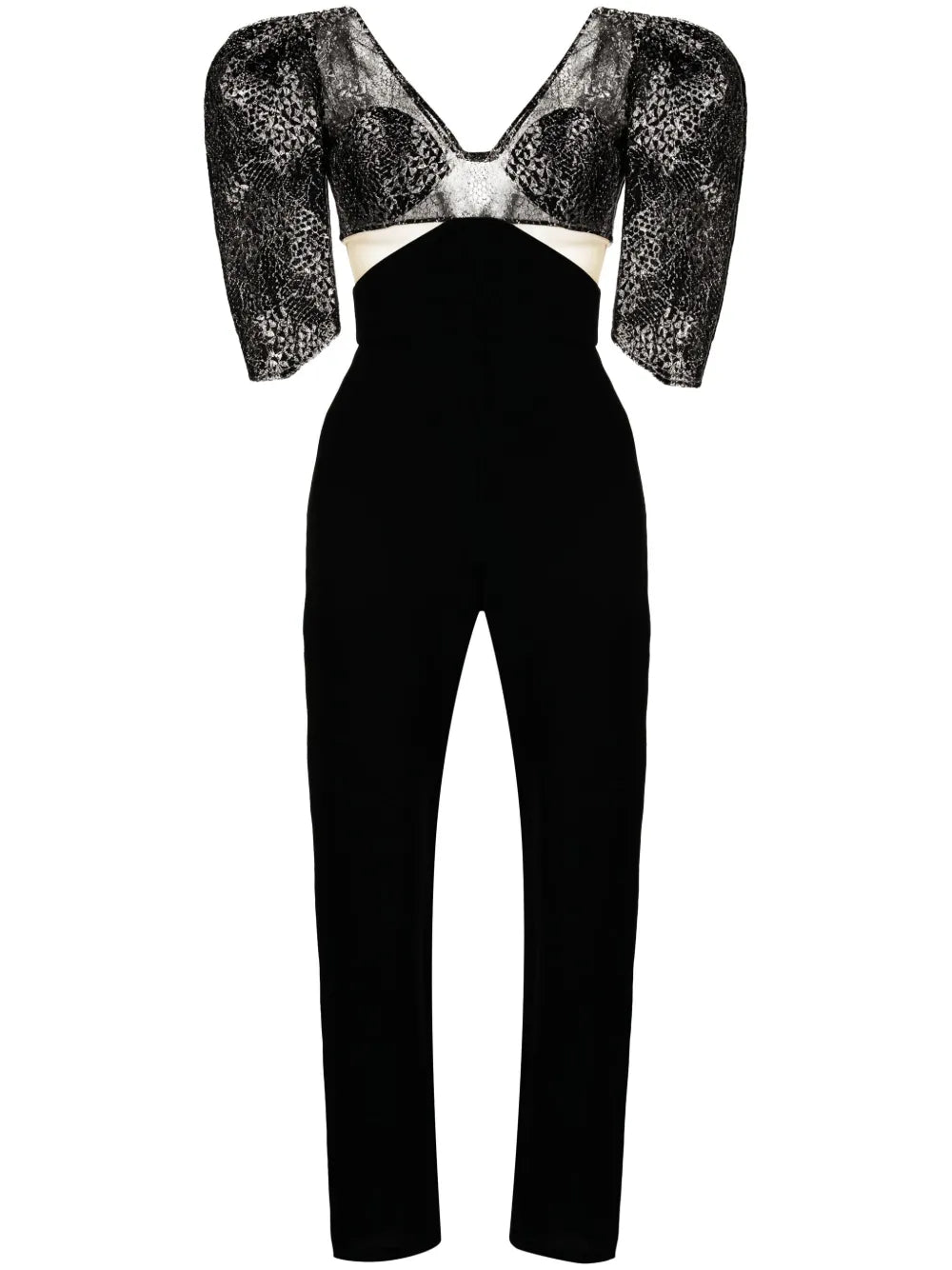 Mikado Panelled Crepe Jumpsuit
