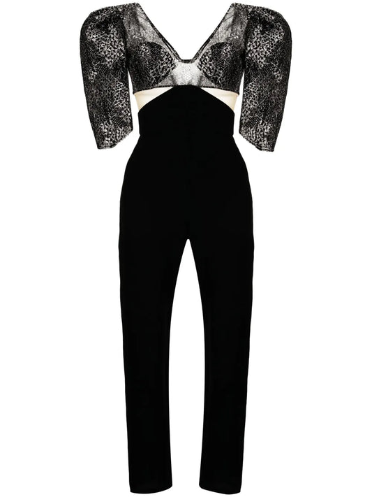 Mikado Panelled Crepe Jumpsuit