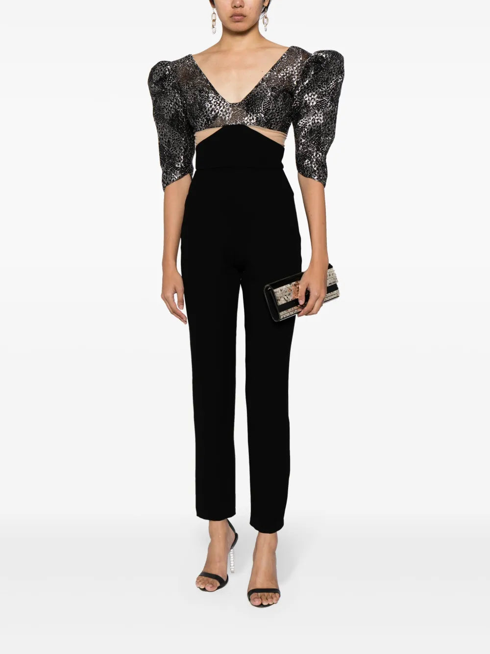 Mikado Panelled Crepe Jumpsuit