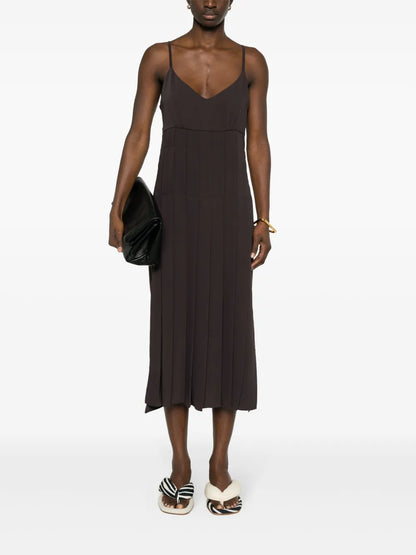 Pleated Midi Dress