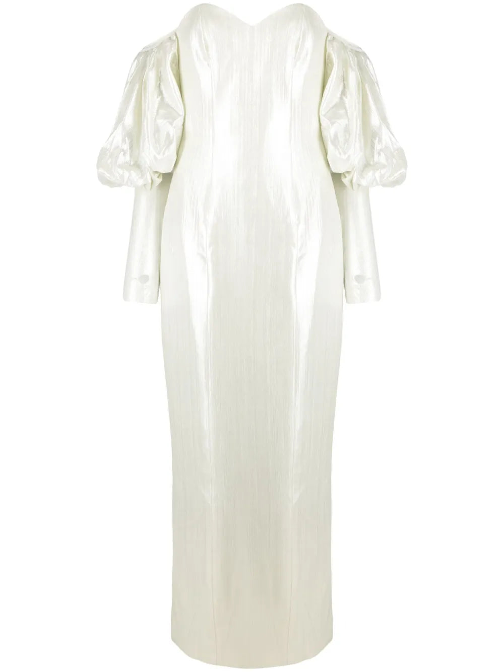 Juliet-Sleeves Lamé Gown