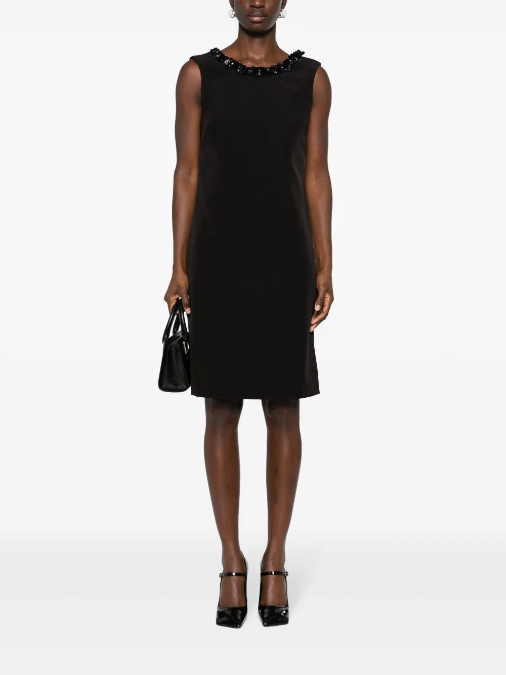 Sequin-Embellished Column Dress