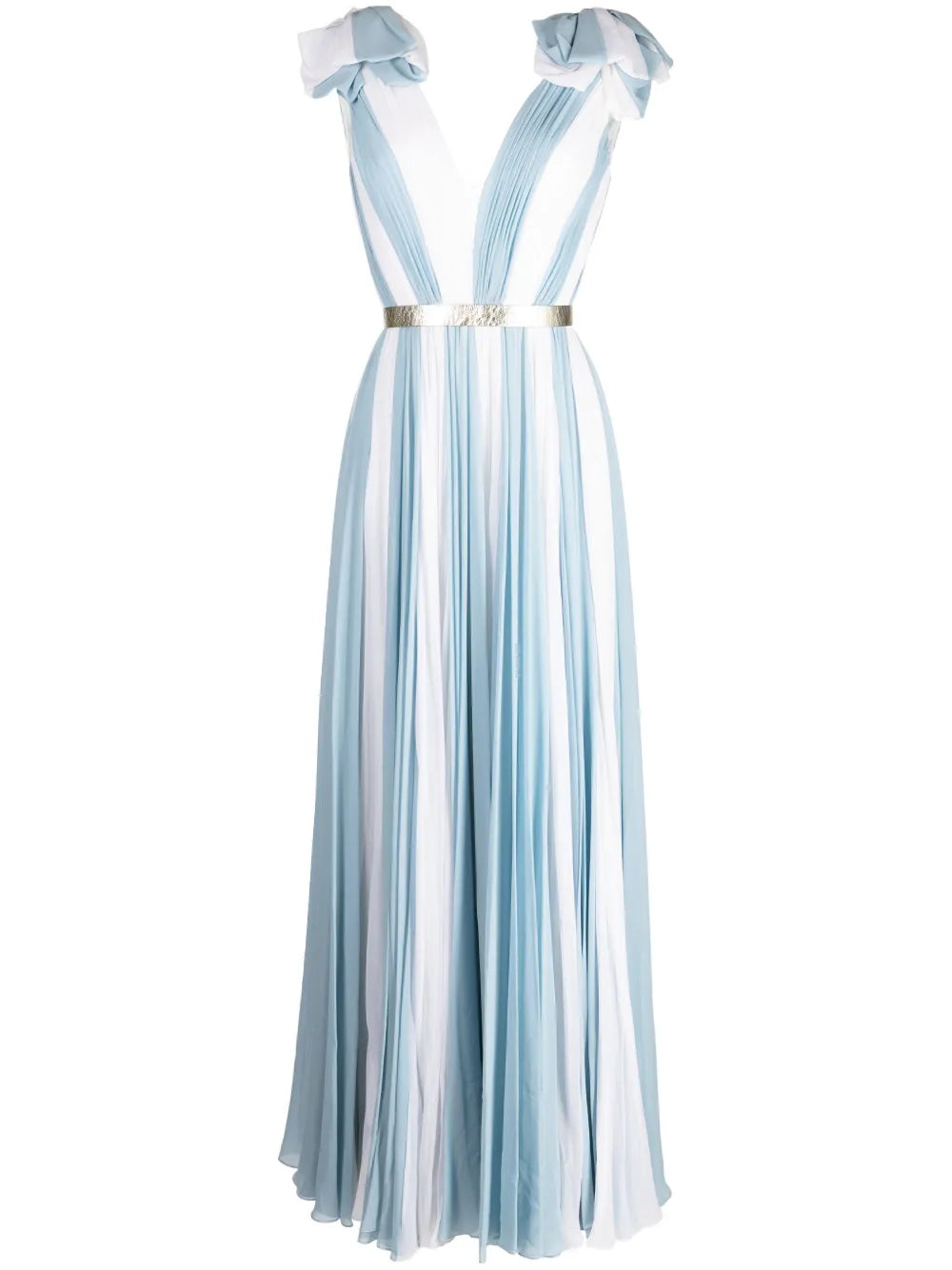Laguna Pleated Silk Maxi Dress