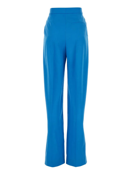 Double-Pleat Wide-Leg Trousers