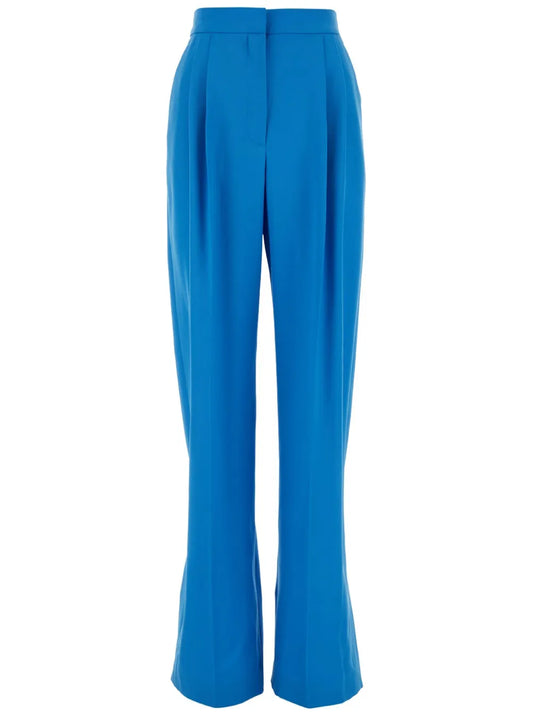 Double-Pleat Wide-Leg Trousers