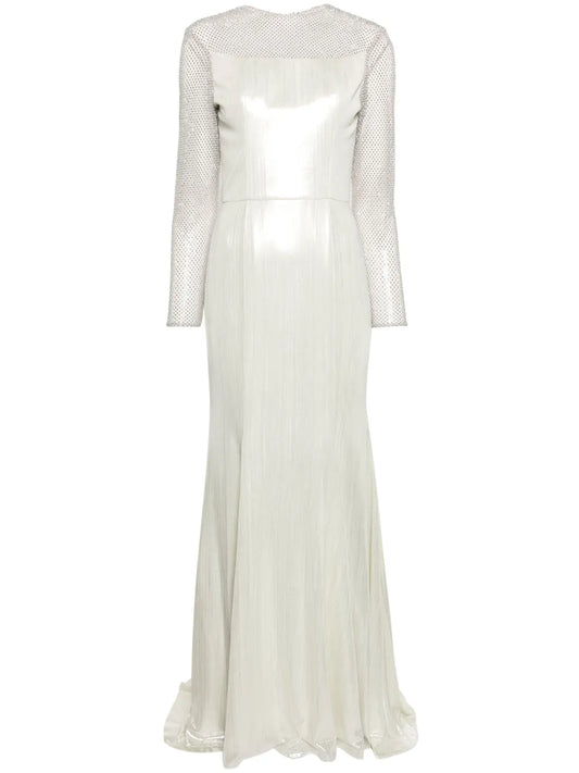 Rhinestone-Embellished Fishtail Gown
