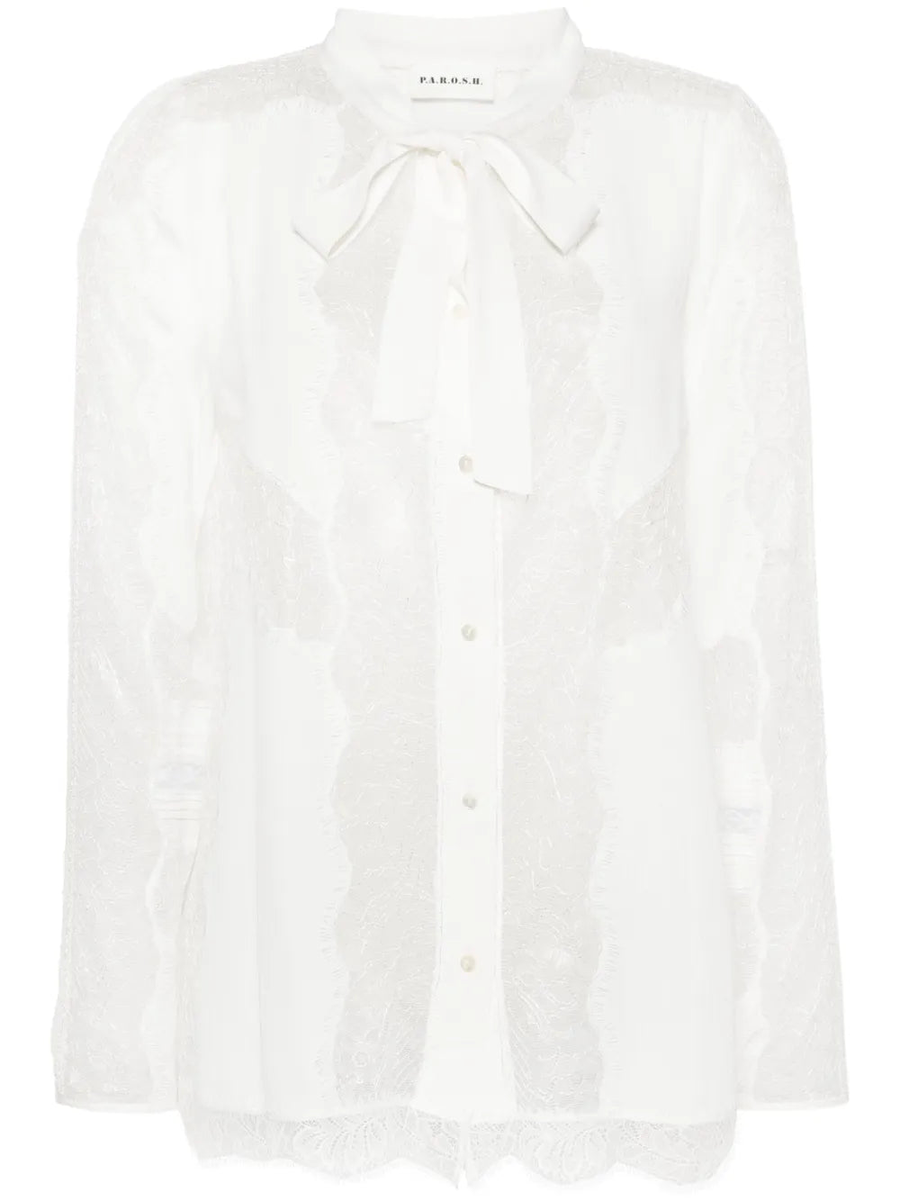 Semi-Sheer Lace Shirt