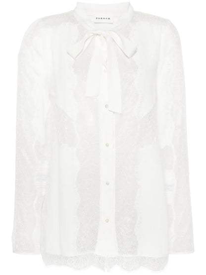 Semi-Sheer Lace Shirt