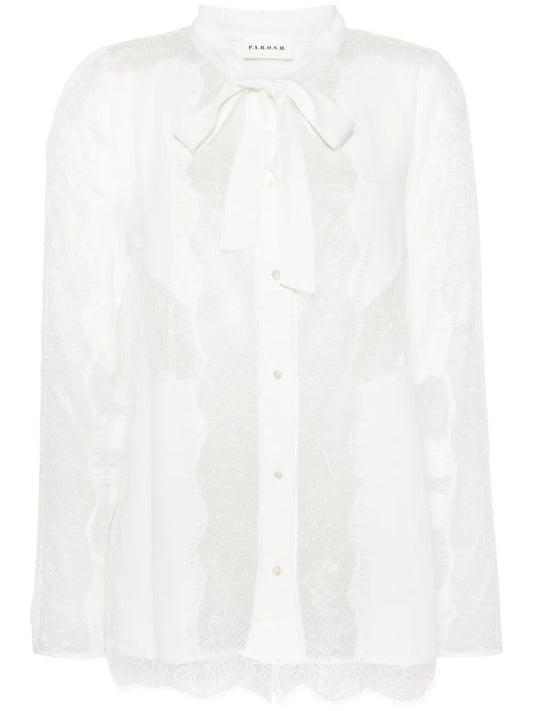 Semi-Sheer Lace Shirt
