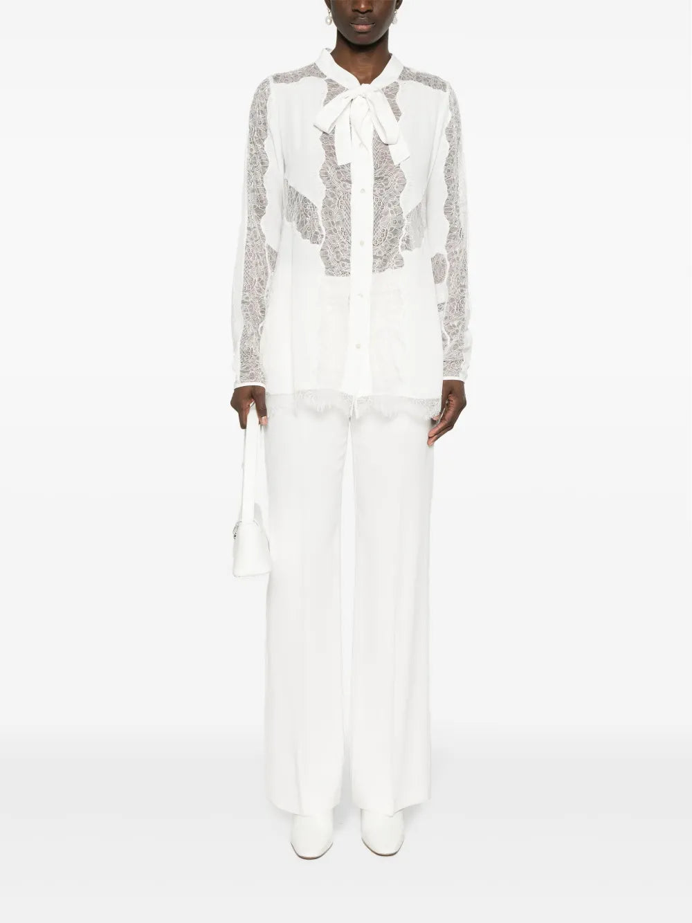 Semi-Sheer Lace Shirt