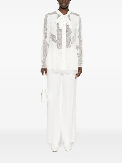 Semi-Sheer Lace Shirt