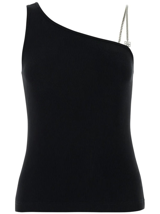 4G-Plaque Ribbed-Knit Tank Top