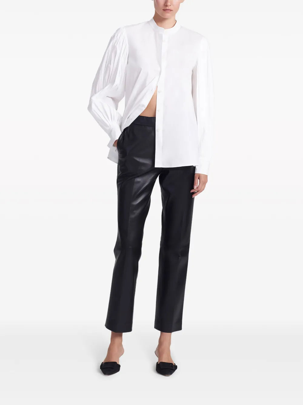 Tod Slim-Cut Leather Trousers