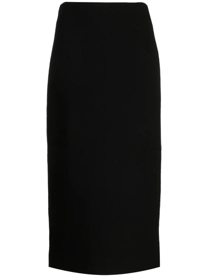 Yasmeen Wool Midi Pencil Skirt