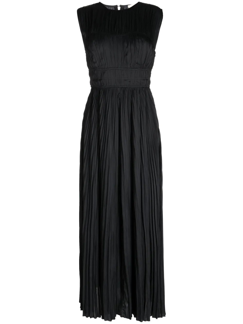Delia Plissé-Effect Maxi Dress